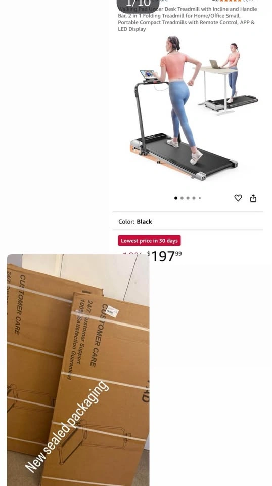 16% Incline Walking Pad Treadmill, 3-in-1 Under Desk - photo 2