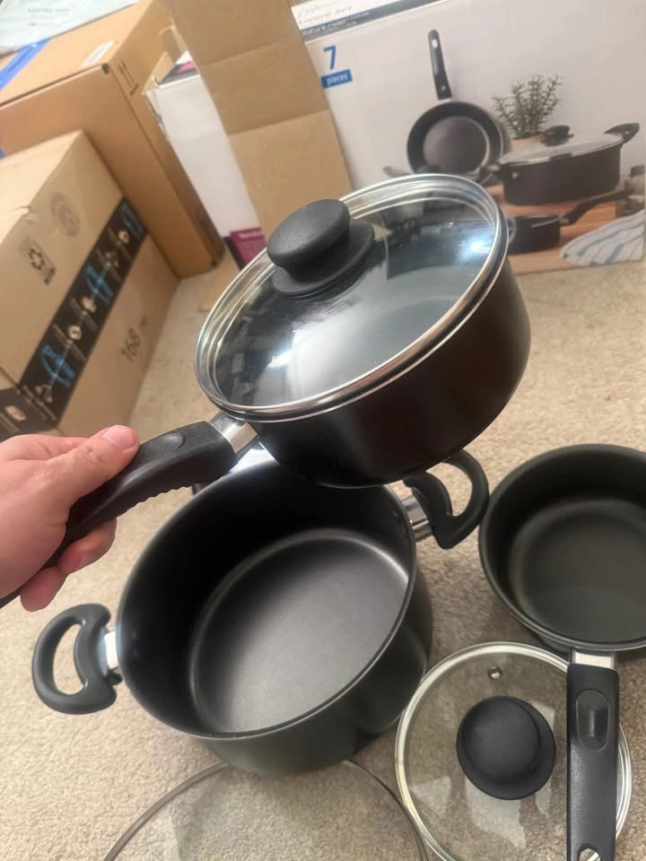 6-Piece Nonstick Cookware Set with Glass Lids - photo 3