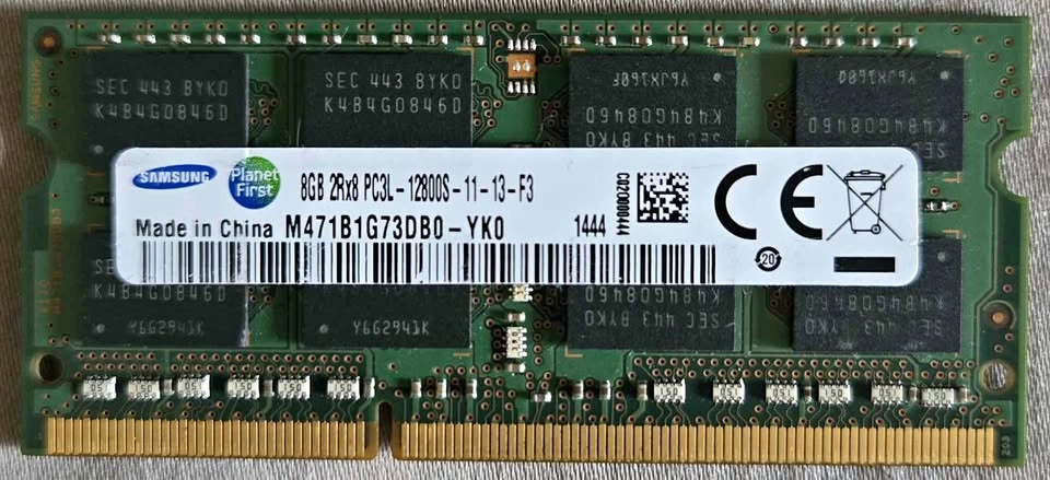 Samsung 8GB DDR3 laptop SODIMM RAM 1600MHz Like New