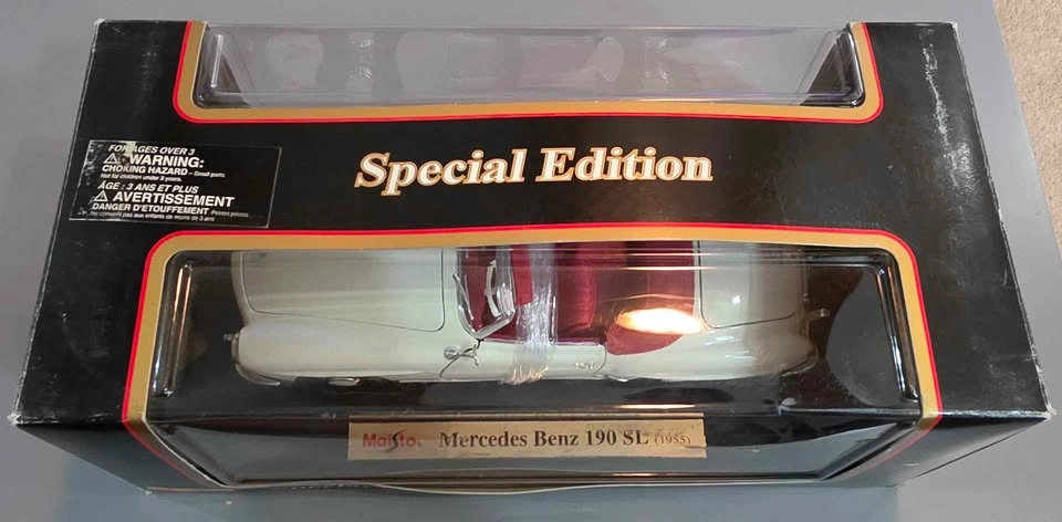 1/18 Maisto 1955 Mercedes Benz 190 SL (White) Diecast Car Model - photo 3