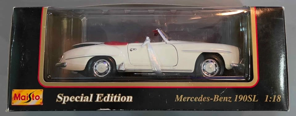 1/18 Maisto 1955 Mercedes Benz 190 SL (White) Diecast Car Model - photo 4