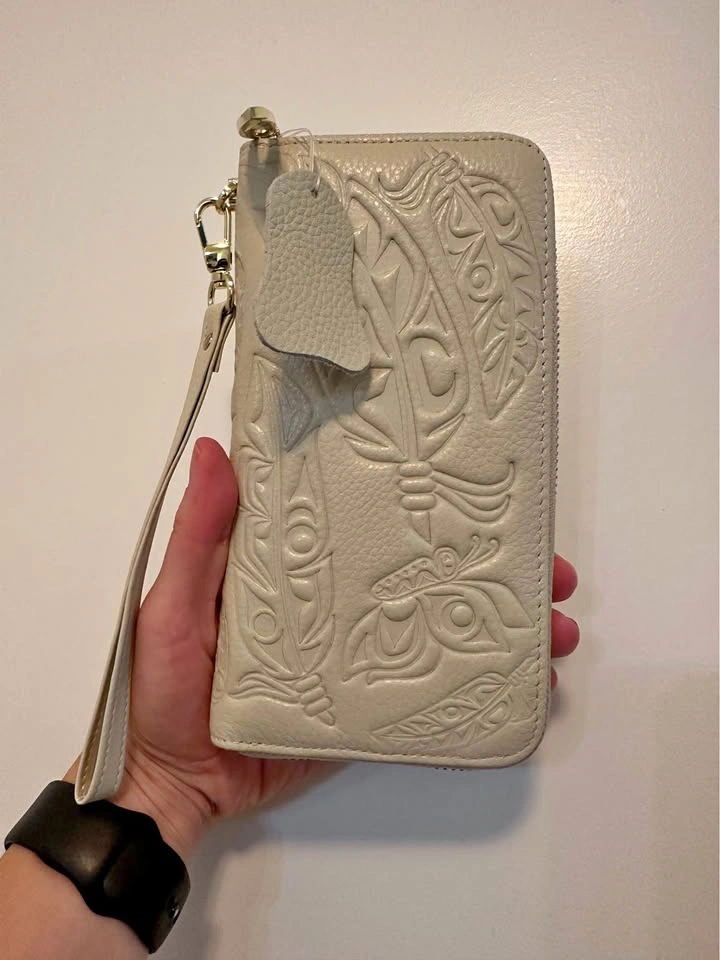 Wallet, Coast Salish Feather Indigenous Design