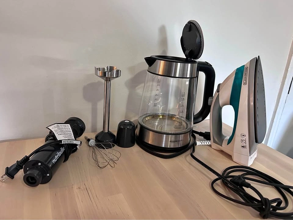 Kettle mixer iron vacuum cleaner lamps