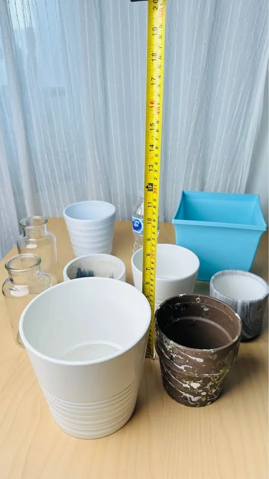 Assorted Ceramic Plant Pots and Glass Vases - photo 3