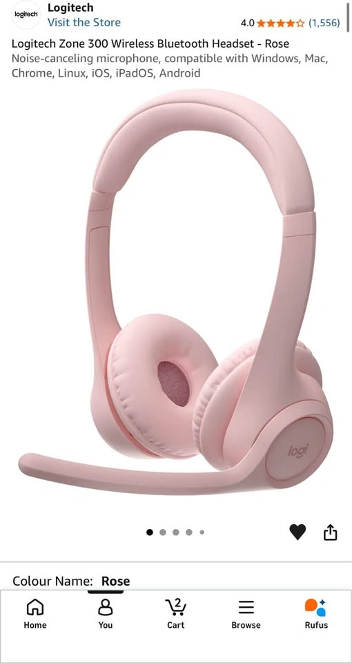 New! Logitech Zone 300 Wireless Bluetooth Headset - photo 5