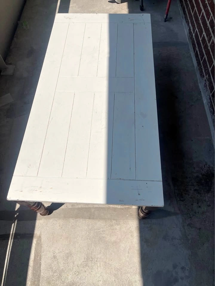 White and Dark Wood Coffee Table
