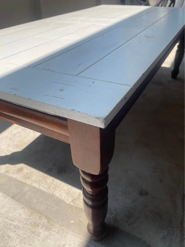 White and Dark Wood Coffee Table - photo 2