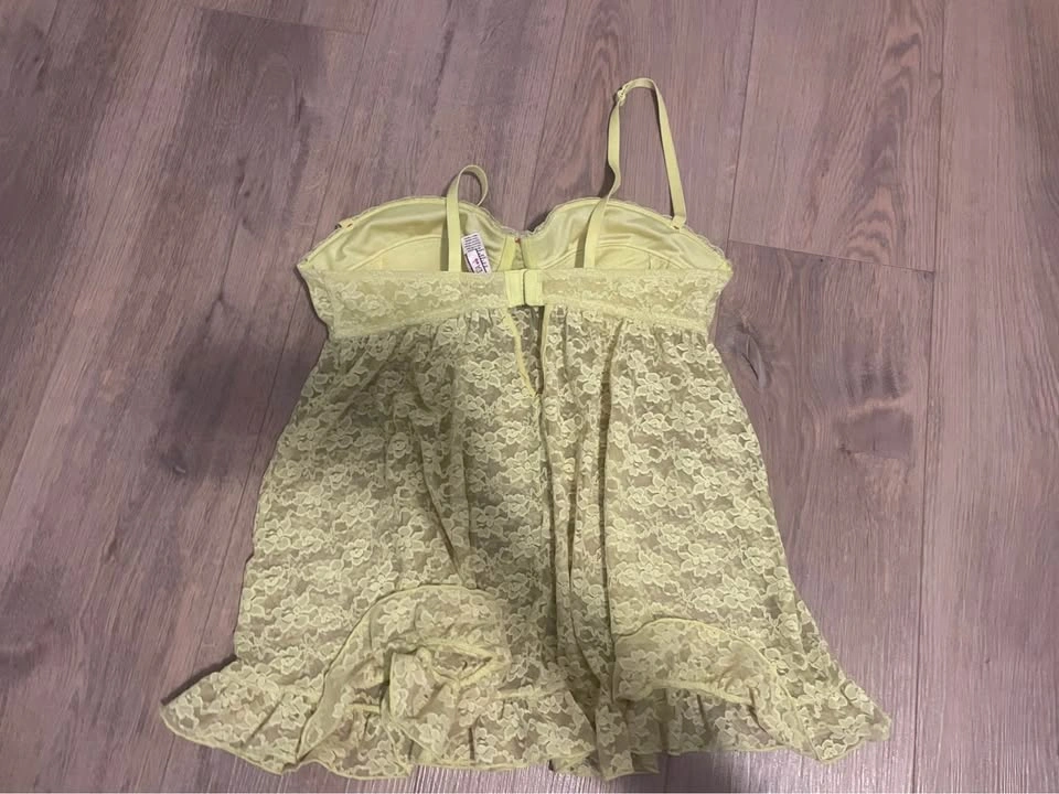 Yellow Babydoll Lace Top - photo 2