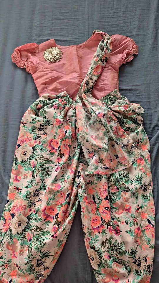 Indo-western dhoti set for girls 5-6 yrs of age