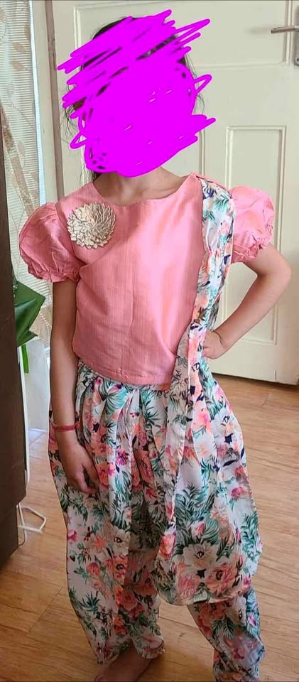 Indo-western dhoti set for girls 5-6 yrs of age - photo 2