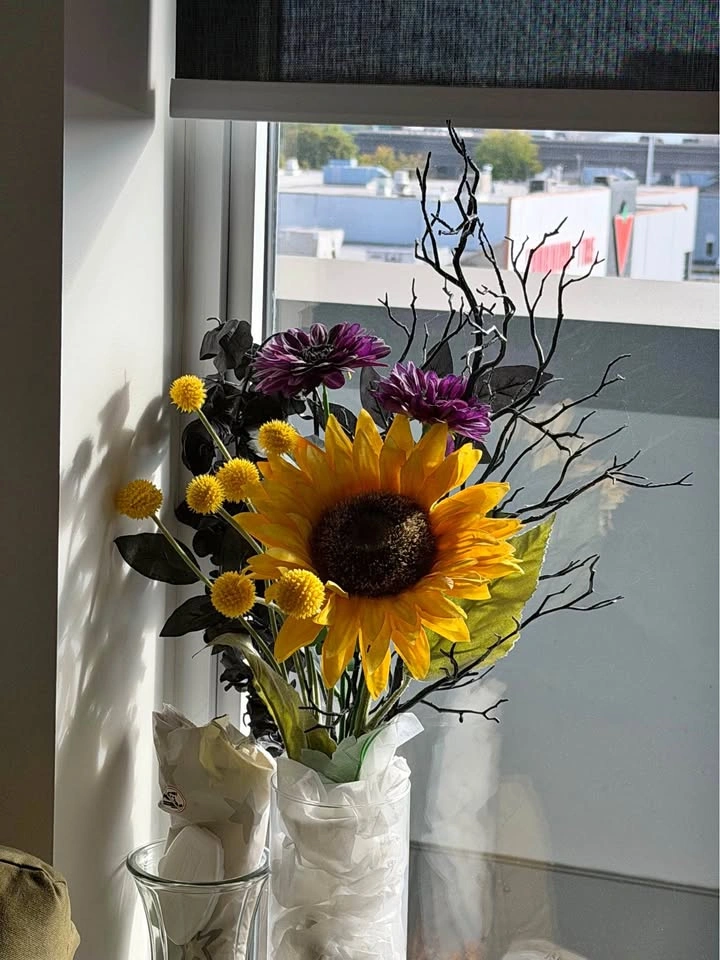 Artificial Floral Arrangement with Sunflower