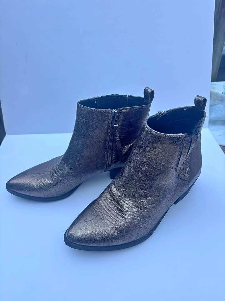 Circus by Sam Edelman Metallic Ankle Boots Size 8.5