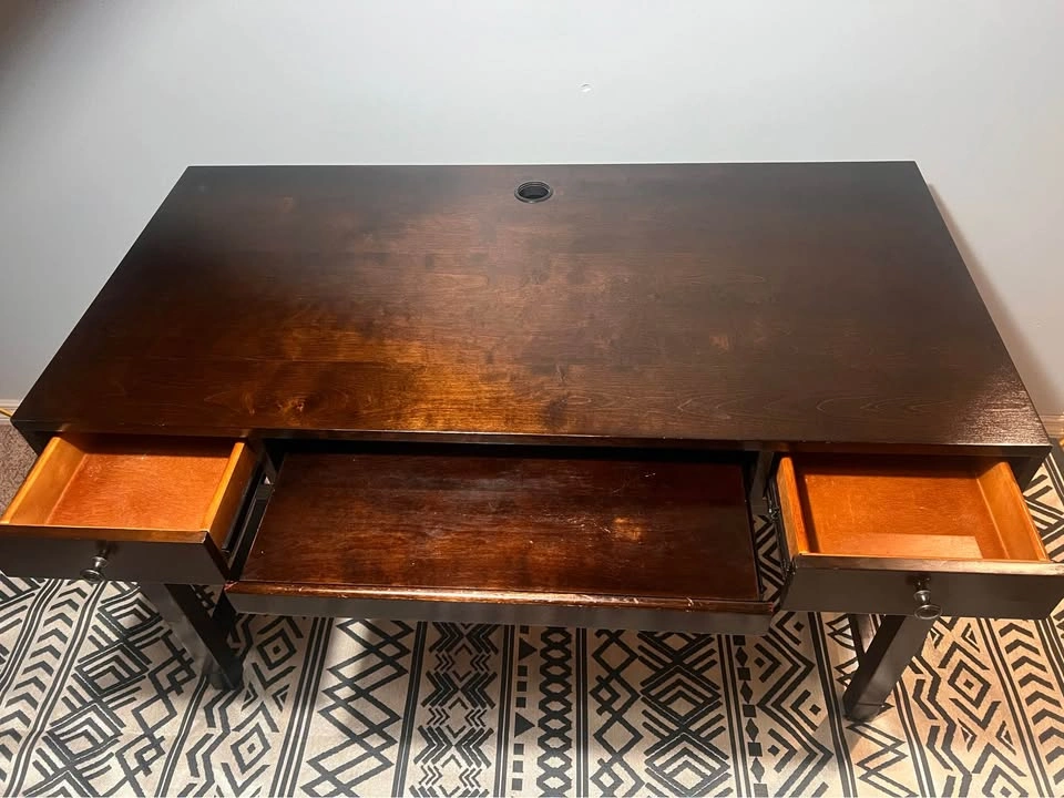 Costco Samson International 54" Solid Wood Writing Desk - photo 3