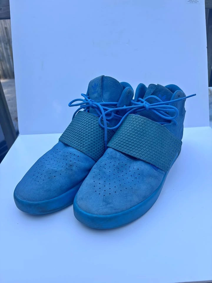 Adidas Tubular Invader Strap Blue mens size 11