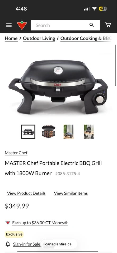 Master Chef Portable Electric BBQ Grill – 1800W – Excellent Cond - photo 4