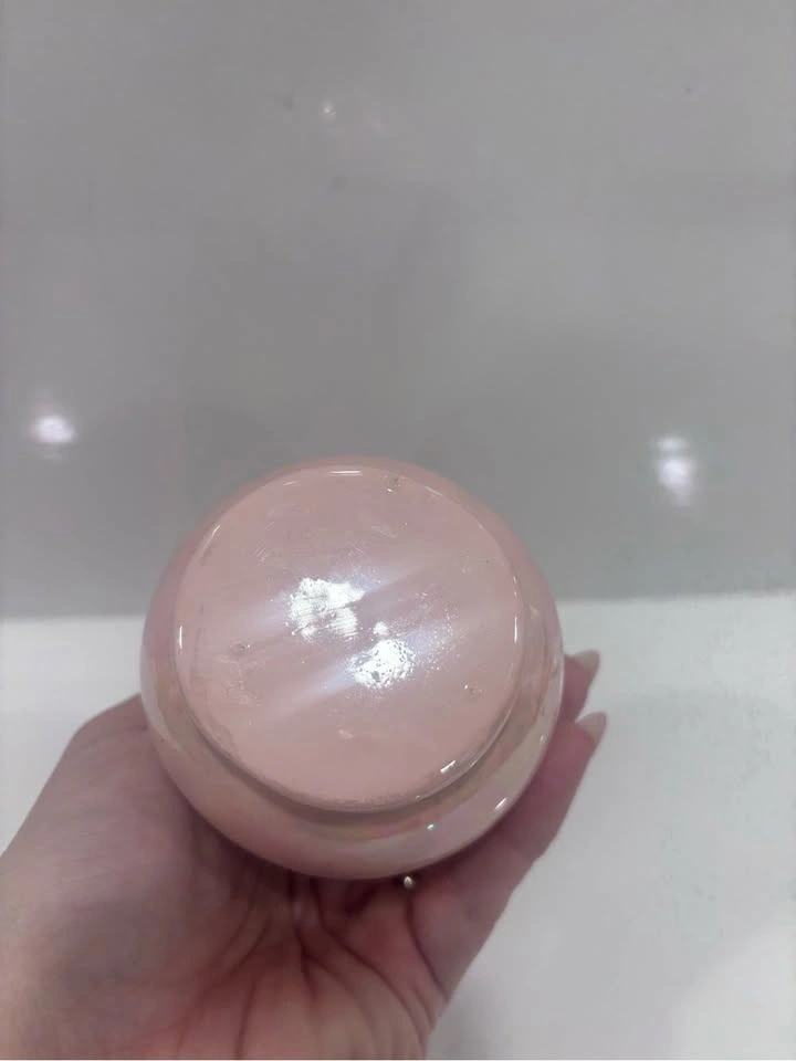 Vintage Pink Lustreware Ceramic Bud Vase – Iridescent Pearl Fini - photo 3