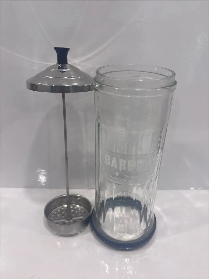 Vintage Barbicide Glass Barber Disinfectant Jar - photo 2