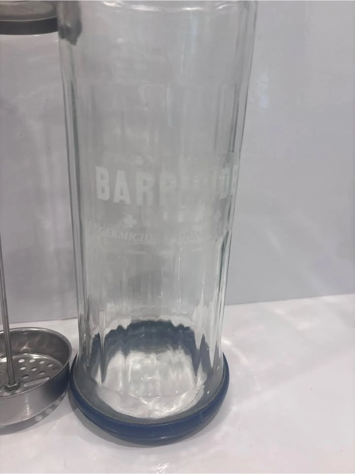 Vintage Barbicide Glass Barber Disinfectant Jar - photo 3