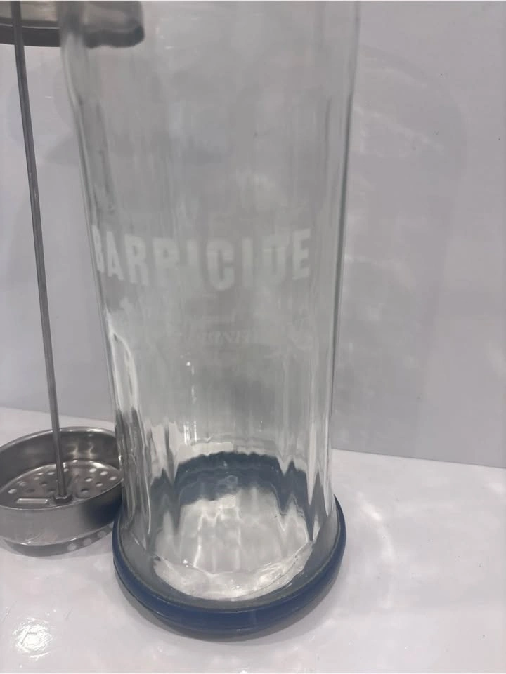 Vintage Barbicide Glass Barber Disinfectant Jar - photo 4