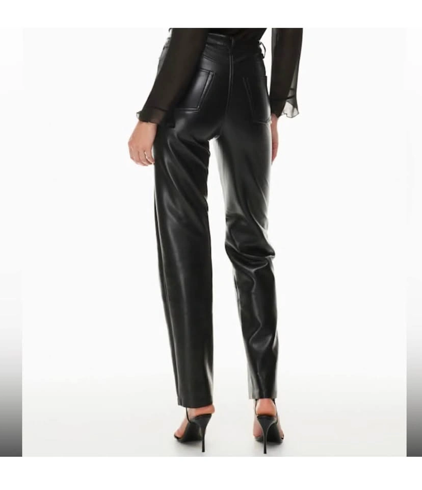 Wilfred "The Melina" Sleek Black Leather Trouser size 8 - photo 2