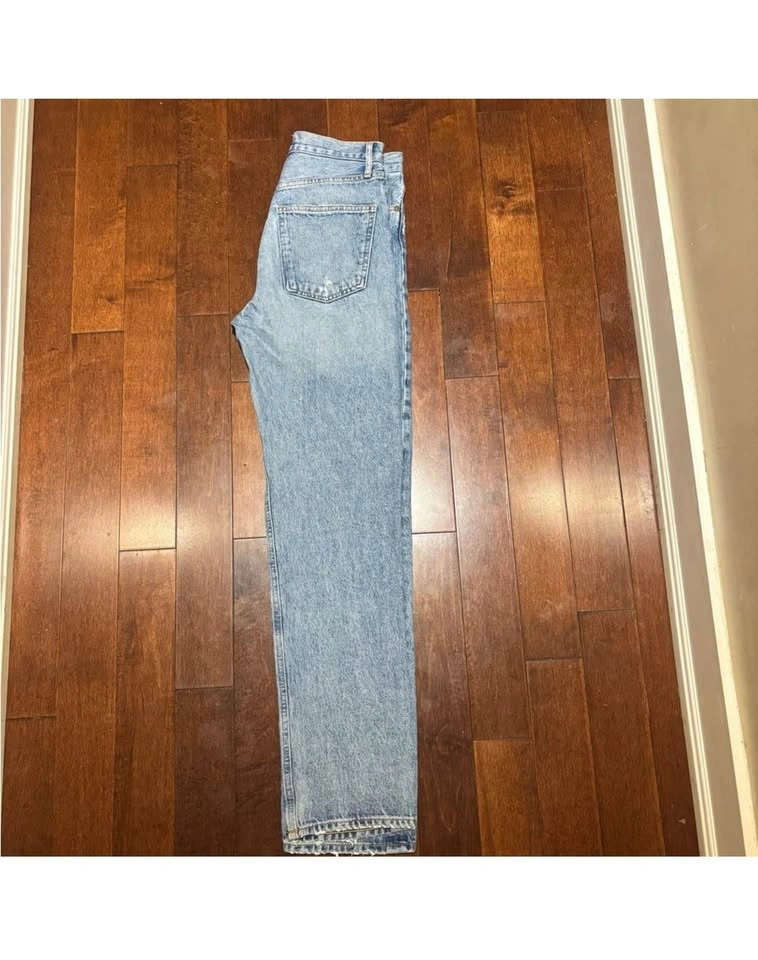 Agolde 90s Pinch Waist Light Blue Distressed Denim Jeans size 25 - photo 3