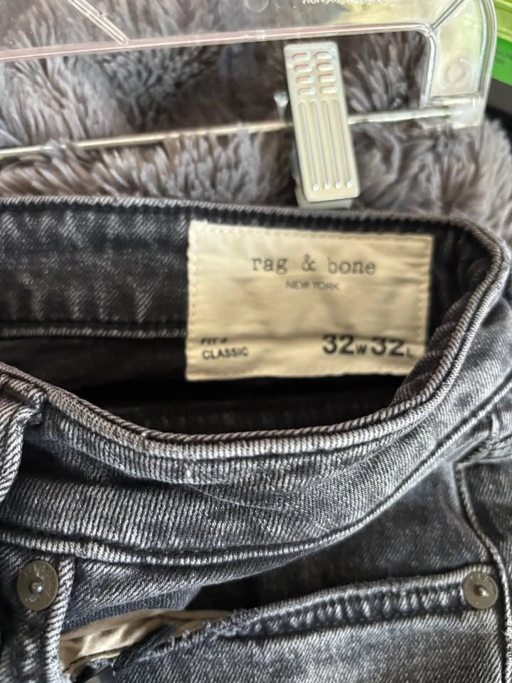 rag & bone Classic fit 3 Washed Black - grey mens Jeans 32W 32L - photo 4