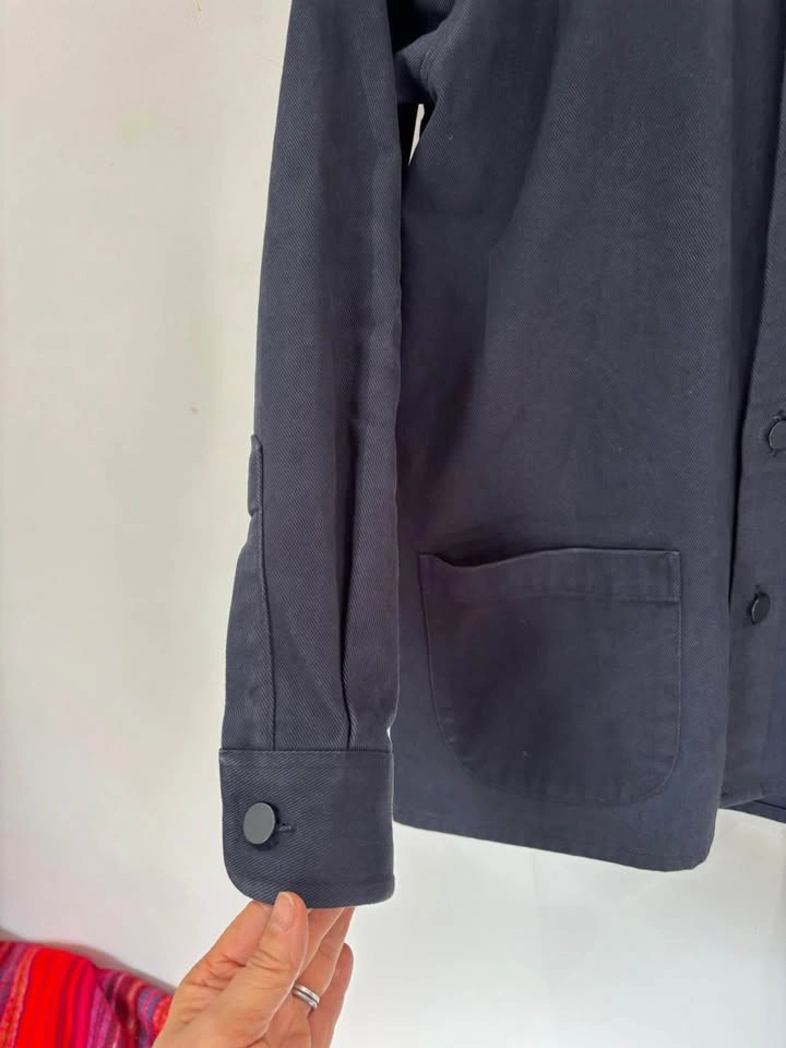 Schnayderman Men's Navy Twill Over Shirt Size 15.5 - photo 3