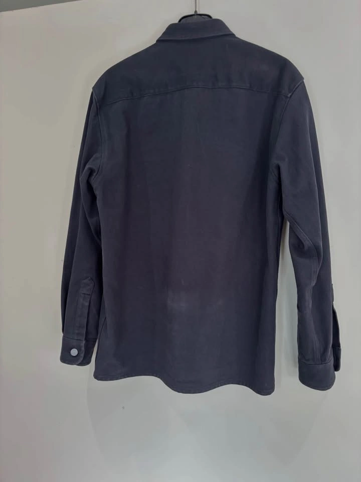 Schnayderman Men's Navy Twill Over Shirt Size 15.5 - photo 4