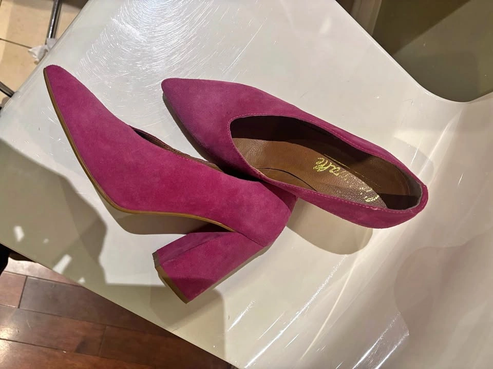 L'INTERVALLE Fuchsia Suede Block Heels size 38