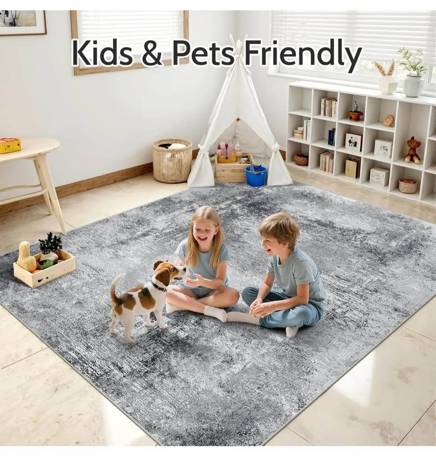 Brand new Modern Abstract 8x10 Area Rug - Washable & Non-Slip - photo 3