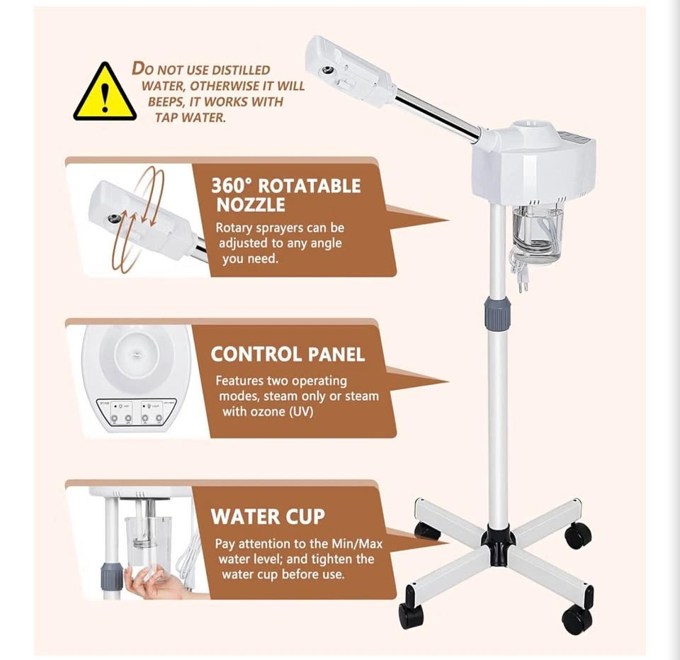 Professional Ionic Ozone Facial Steamer with Aromatherapy - photo 2