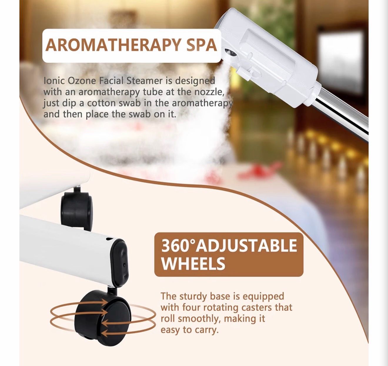 Professional ionic ozone facial steamer with aromatherapy - photo 5