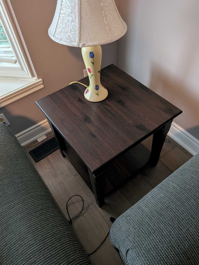 Dark Wood Living Room Furniture Set