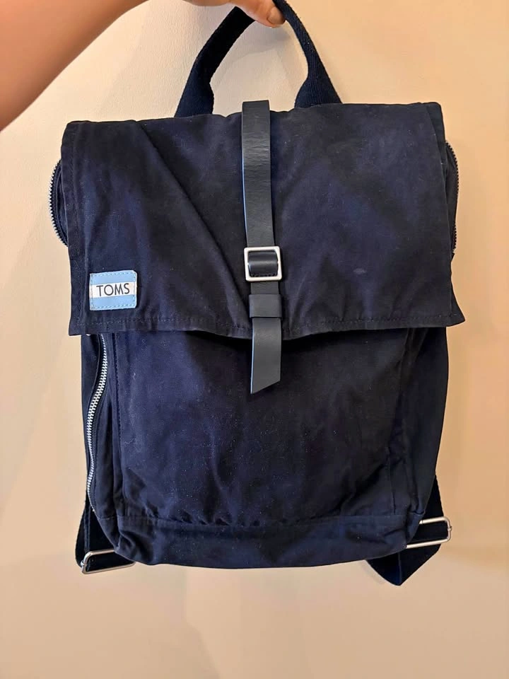 TOMS Black Canvas Backpack