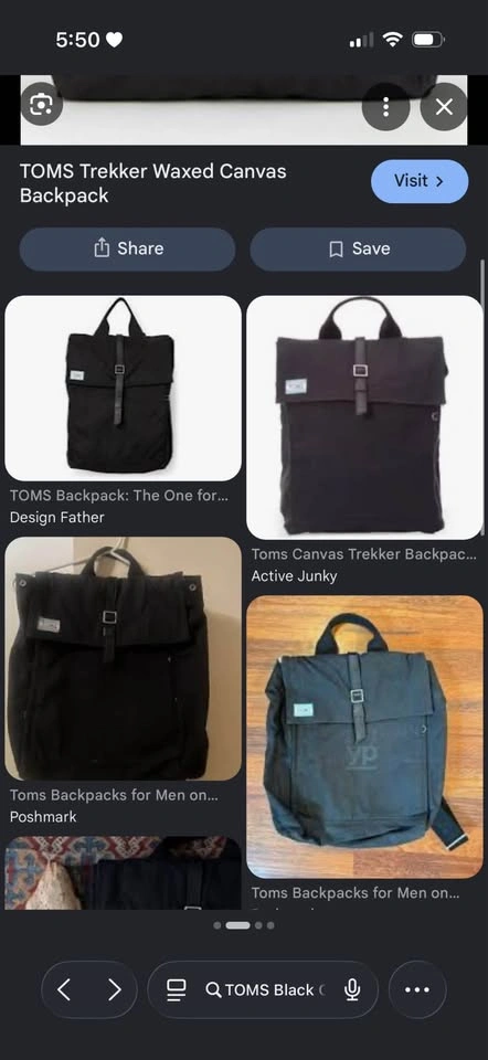 TOMS Black Canvas Backpack - photo 5
