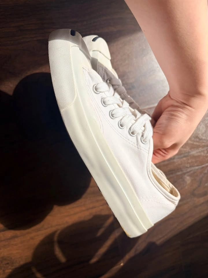 Converse Jack Purcell Sneakers, Off White, Women’s Size 5.5 - photo 2