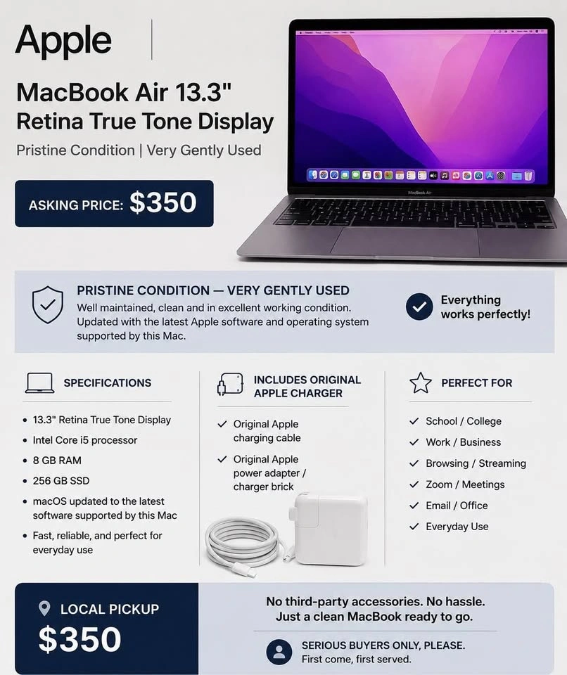 Apple MacBook Air 13.3” Retina | Pristine Condition - photo 3