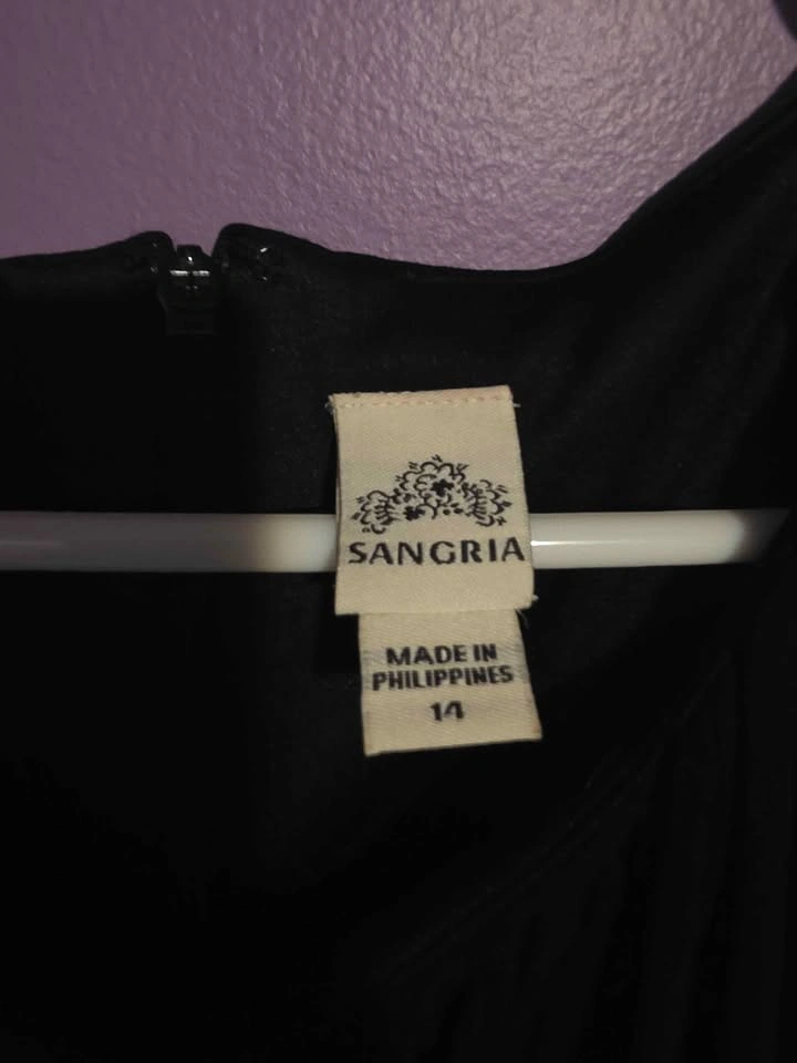 Sangria - Black and Purple Colorblock Sheath Dress - photo 5