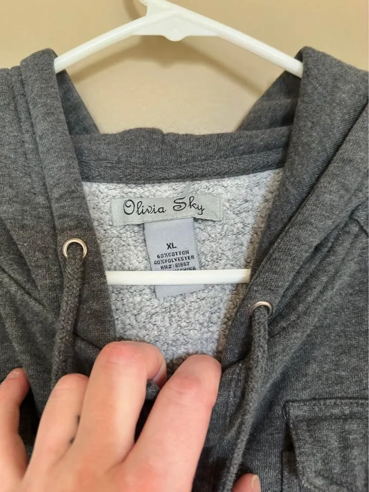 Olivia Sky Button-Up Hoodie - XL - photo 3