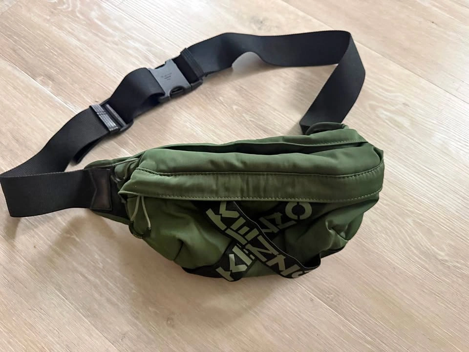Kenzo Olive Green Sling Belt Bag