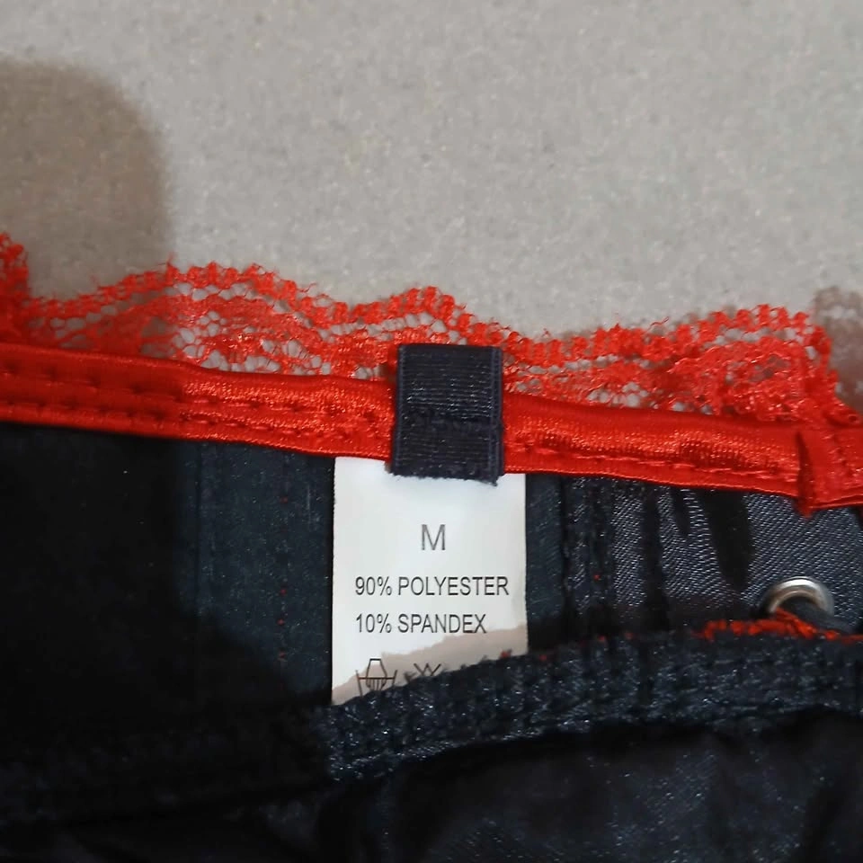 Red and Black Lace Corset Top - photo 3
