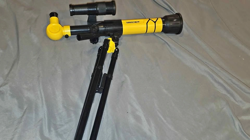 Yellow and Black Kids Telescope with Tripod and Eyepieces