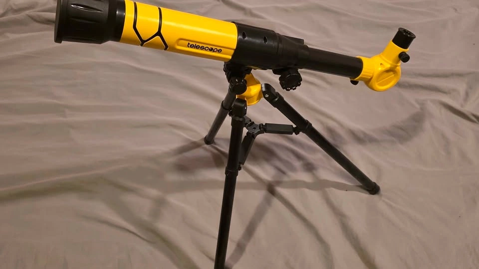 Yellow and Black Kids Telescope with Tripod and Eyepieces - photo 3