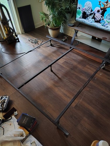 Heavy Duty Steel Platform Bed Frame with Casters - photo 2
