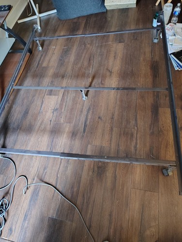Heavy Duty Steel Platform Bed Frame with Casters - photo 3