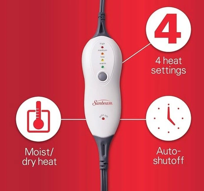 Sunbeam Renue Heat Wrap, Tension Relief Electric Heating Pad - photo 4