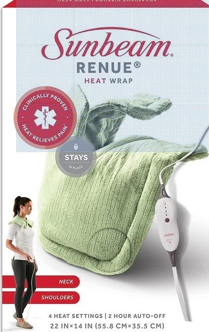 Sunbeam Renue Heat Wrap, Tension Relief Electric Heating Pad - photo 5