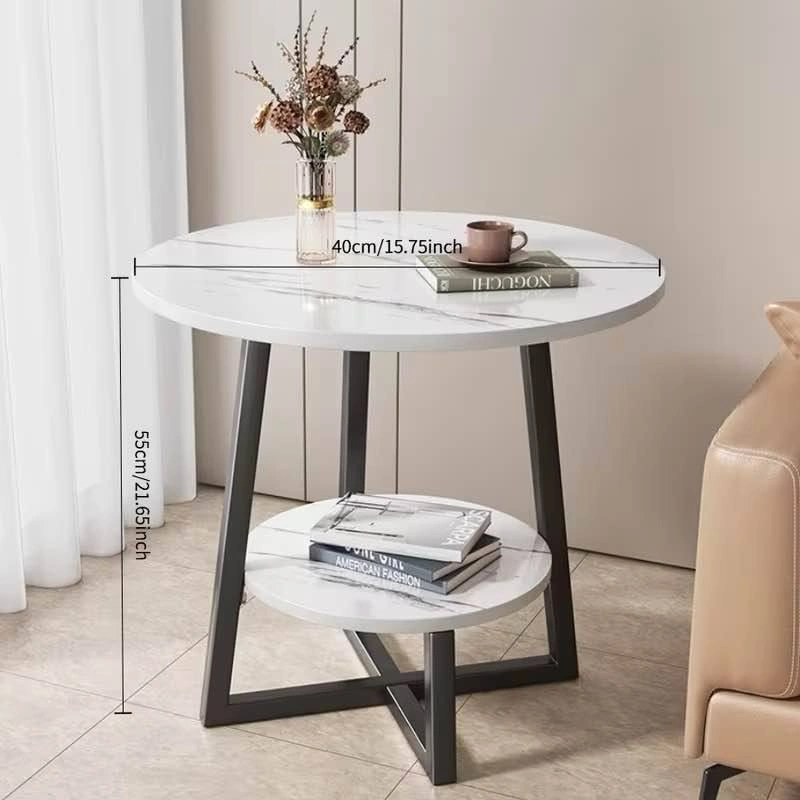 Round Marble Table | 2-Tier - photo 3