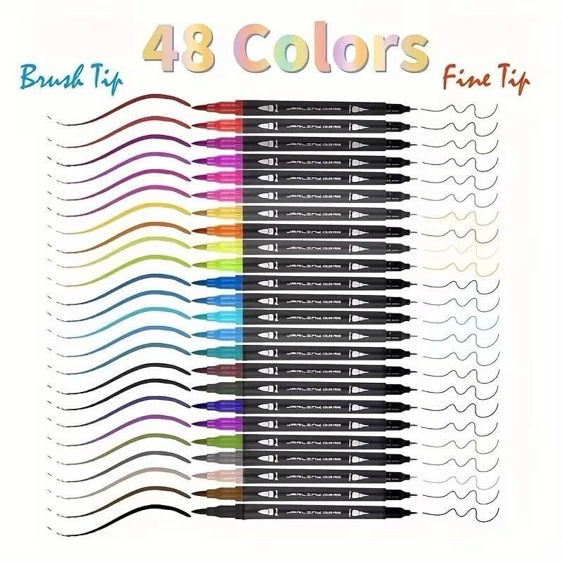 48 Color Dual Tip Brush Markers - photo 3