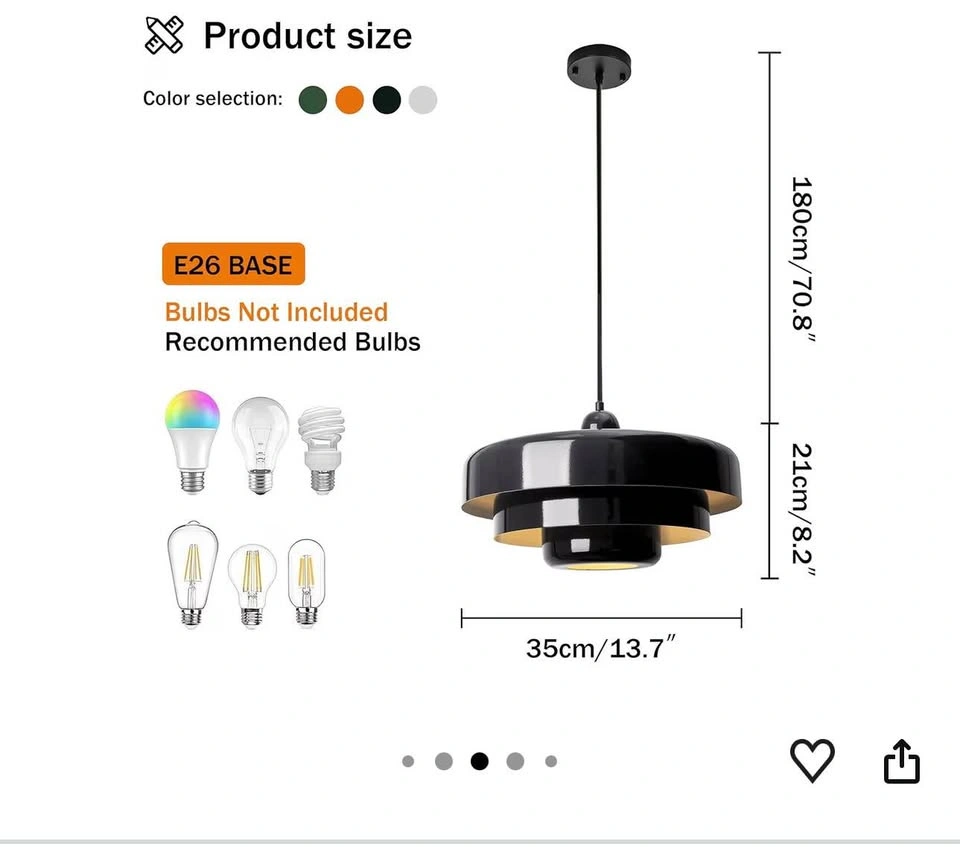 Black Pendant Light - photo 5